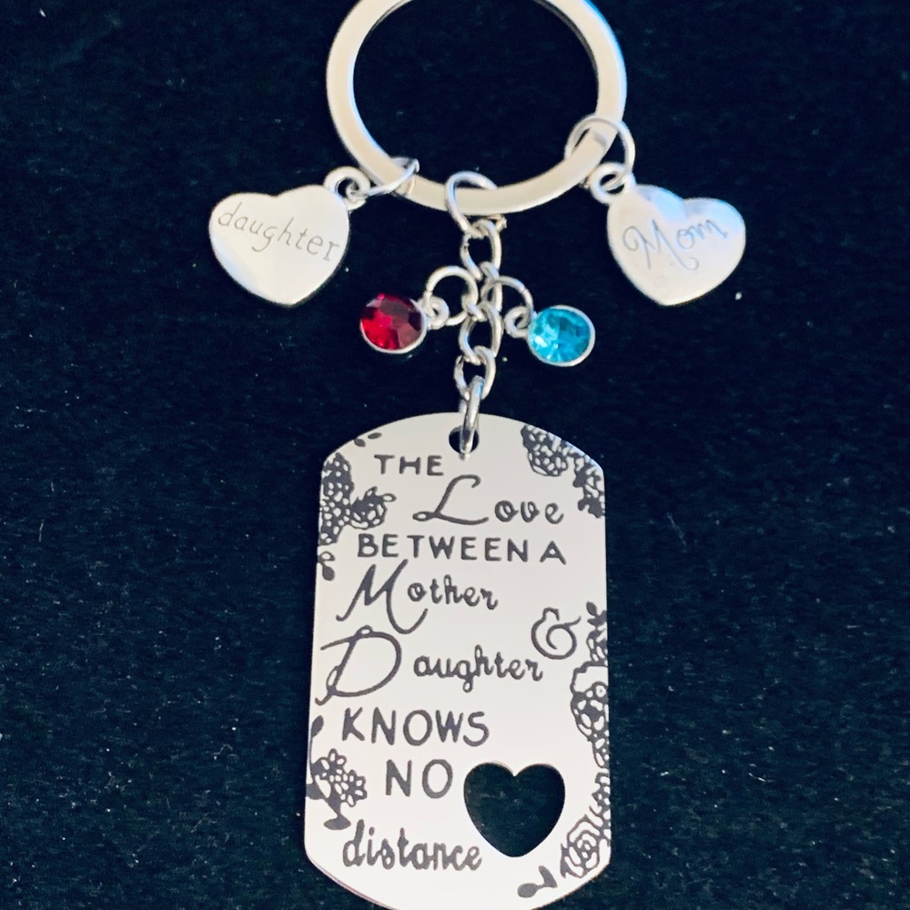Mother & Daughter Keychain personalized